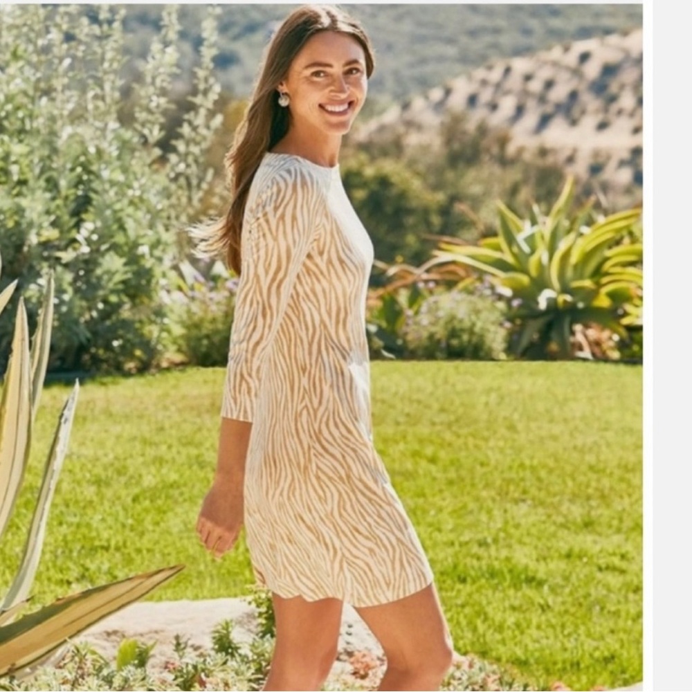 Tommy Bahama Darcy Zesty Zebra 3/4 Sleeve Dress